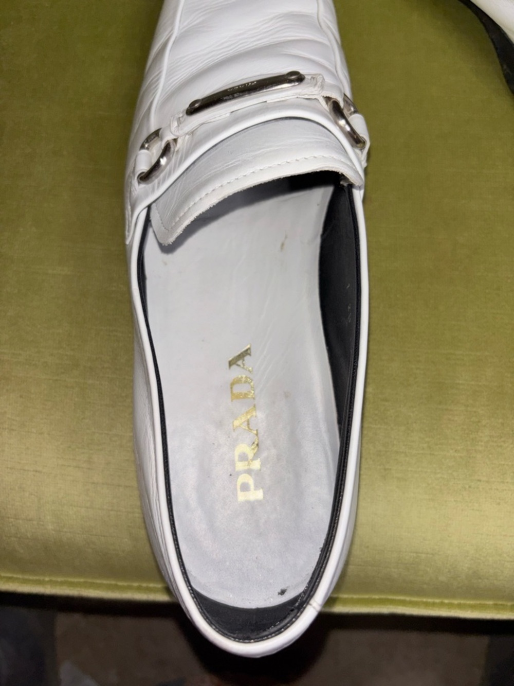 Prada white mens loafers size 8 - Picture 4 of 10